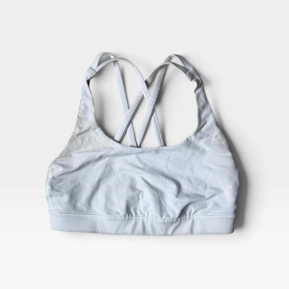 Lululemon Energy Bra Cross-Back | White | Strappy Sports Bra | Womens Size 4